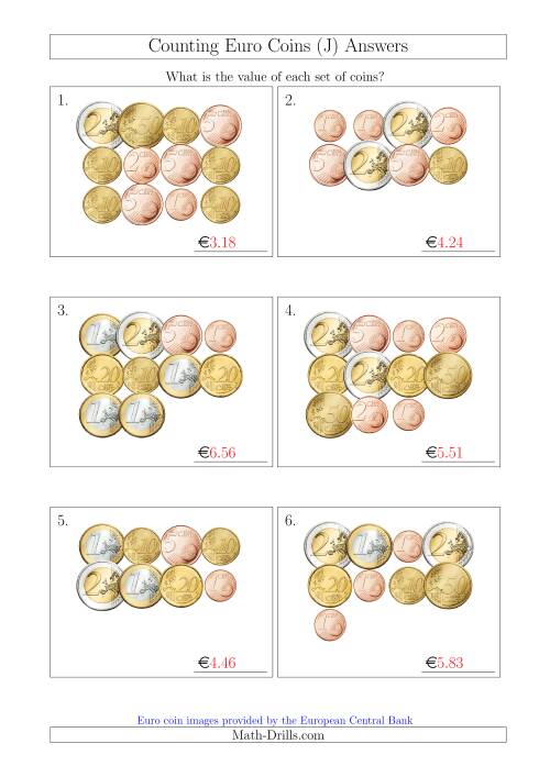 counting euro coins j