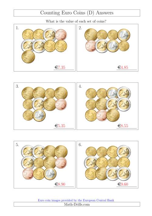 counting euro coins without 1 or 2 cent coins d