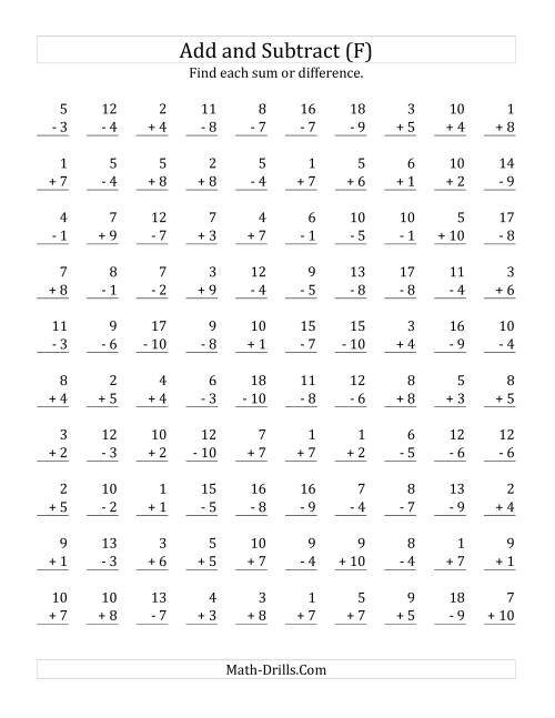 Forty Mixed Math Worksheets