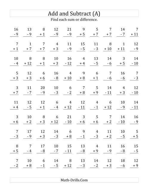 adding-and-subtracting-with-facts-from-1-to-12-a-mixed-operations-worksheet
