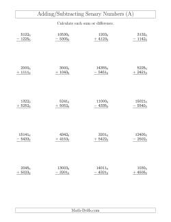 Adding and Subtracting Senary Numbers (Base 6)