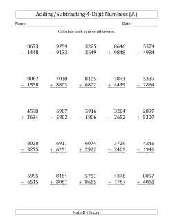 search adding and subtracting page 1 weekly sort