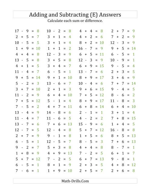 100-math-facts-worksheet-subtraction-facts-to-18-with-no-zeros-100-questions-l-having-a
