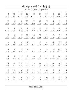 Multiplying and Dividing by 2