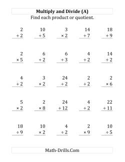 Multiplying and Dividing by 2