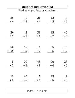 Multiplying and Dividing by 5