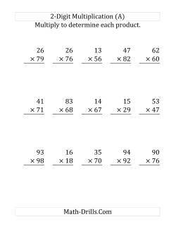 Multiplying a 2-Digit Number by a 2-Digit Number