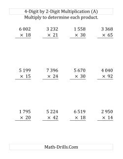 4-Digit by 2-Digit Multiplication (SI Version)