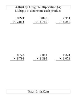 4-Digit by 4-Digit Multiplication (SI Version)