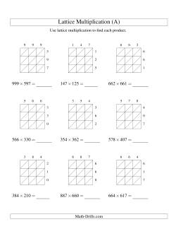 Multiplying Large Numbers - Standard Worksheets and Exercise - EngWorksheets