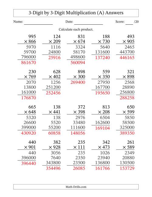 Multiplying Decimals By 3 Digit Numbers Worksheet