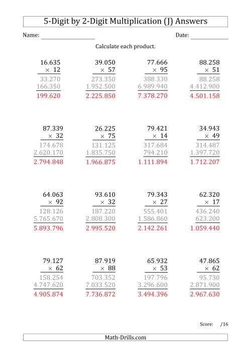 multiplying 5 digit by 2 digit numbers with period