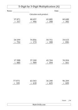 Multiplying 5-Digit by 3-Digit Numbers with Period-Separated Thousands