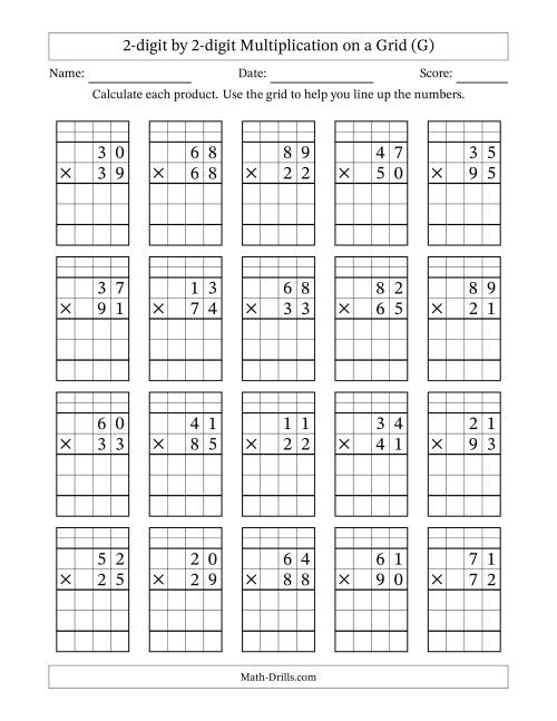 multiplication a 2 chiffre