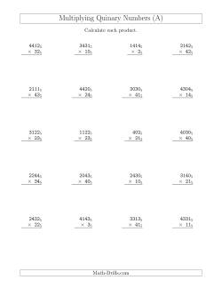 Multiplying Quinary Numbers (Base 5)