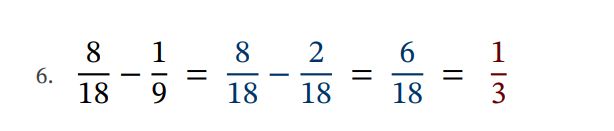 Subtracting Two Proper Fractions with Similar Denominators, Proper Fractions Results and All Simplifying example answer.