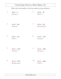 Converting Octal Numbers to Other Base Systems