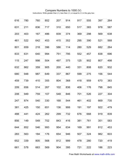 Comparing Numbers (V)