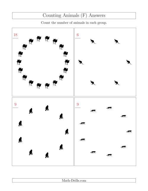 The Counting Animals in Circular Arrangements (F) Math Worksheet Page 2