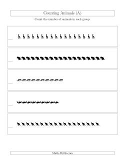 Counting Animals in Linear Arrangements