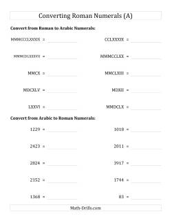 Converting Roman Numerals up to MMMCMXCIX to Standard Numbers