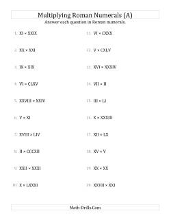 Multiplying Roman Numerals up to M