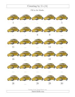 Counting by 1's with Cars