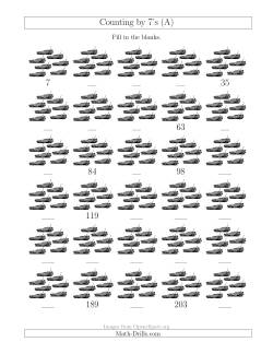 Counting by 7's with Cars