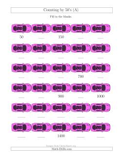 Counting by 50's with Cars