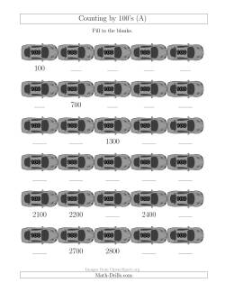 Counting by 100's with Cars