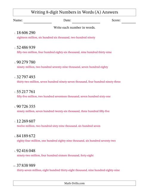 Writing 8 digit Numbers In Words SI Format A 