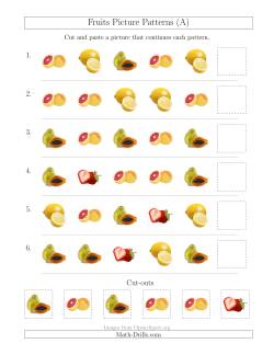 Patterning Worksheets Picture and Number Patterns