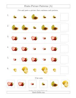 Fruits Picture Patterns with Size Attribute Only