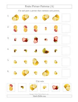 Fruits Picture Patterns with Size and Rotation Attributes