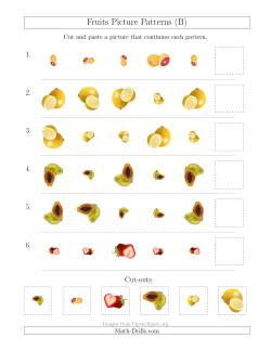 Fruits Picture Patterns with Size and Rotation Attributes (B ...