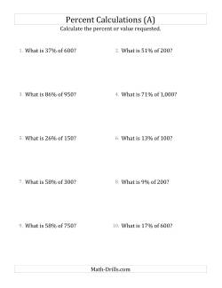 percentages homework year 5