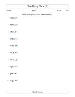 place value worksheets