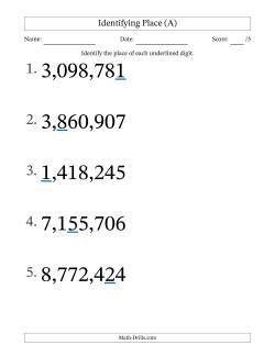 Identifying Place from Ones to Millions (Large Print)