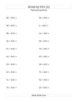 Dividing Whole Numbers by 0.01