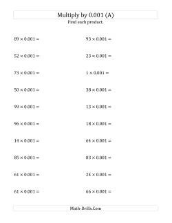 Multiplying Whole Numbers by 0.001