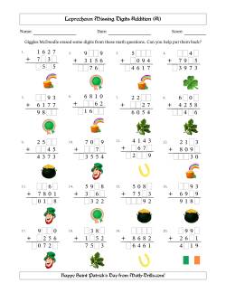 Leprechaun Missing Digits Addition (Harder Version)