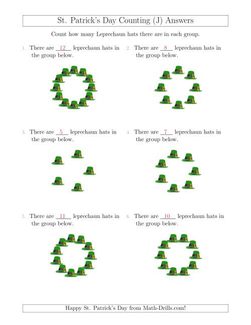 The Counting Leprechaun Hats in Circular Arrangements (J) Math Worksheet Page 2