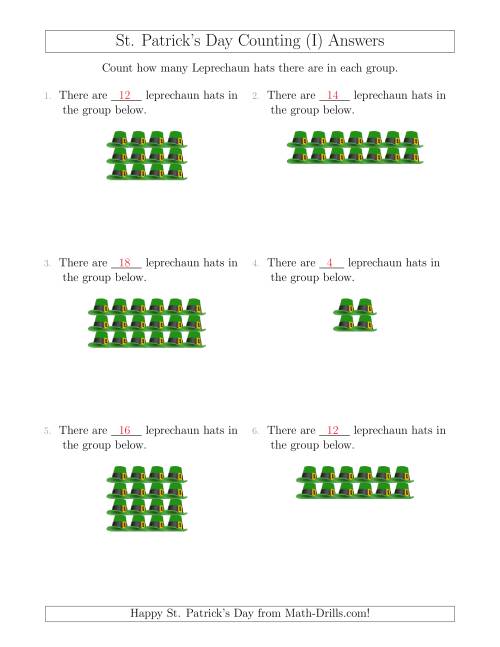 The Counting Leprechaun Hats in Rectangular Arrangements (I) Math Worksheet Page 2