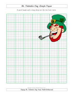 St. Patrick's Day Graph Paper 5 Lines Per Inch with a Leprechaun Theme