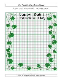 St. Patrick's Day Graph Paper 10 Lines per Inch with a Fancy Border