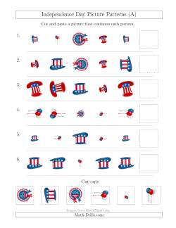 Independence Day Picture Patterns with Shape, Size and Rotation Attributes