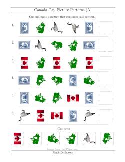 Canada Day Picture Patterns with Shape and Rotation Attributes