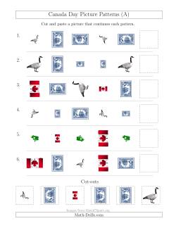 Canada Day Picture Patterns with Shape, Size and Rotation Attributes