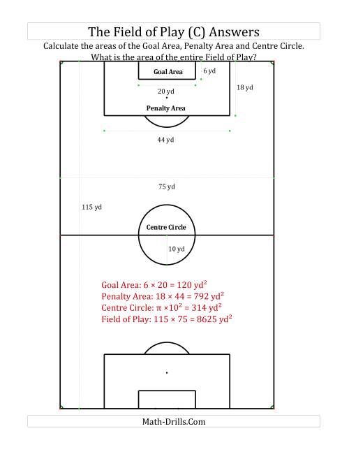 The World Cup Math -- The Field of Play Math Worksheet Page 2