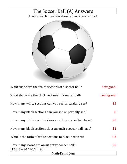 The World Cup Math -- The Soccer Ball Math Worksheet Page 2